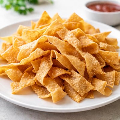 Crispy wonton strips