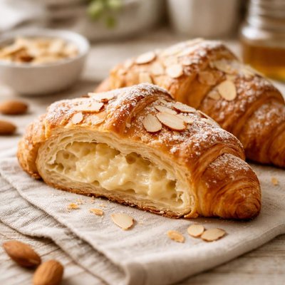 Croissant with almond filling
