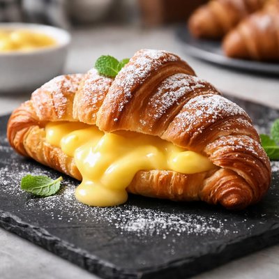 Croissant with castard