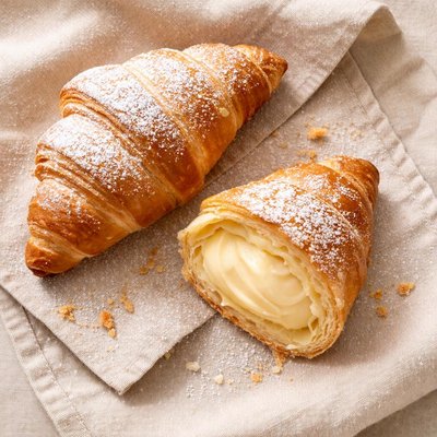 Croissant with cream inside
