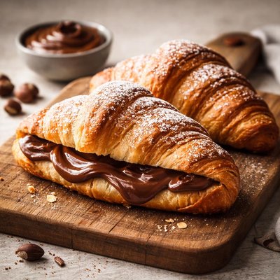 Croissant with nutella