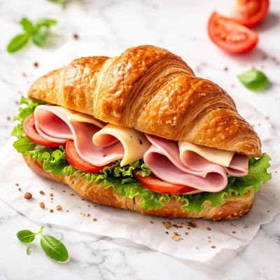 Croissant woth ham
