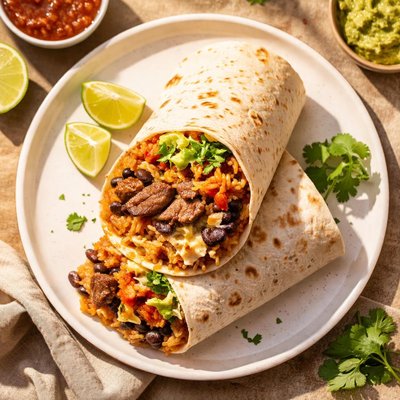 Cronic taco burrito with steak