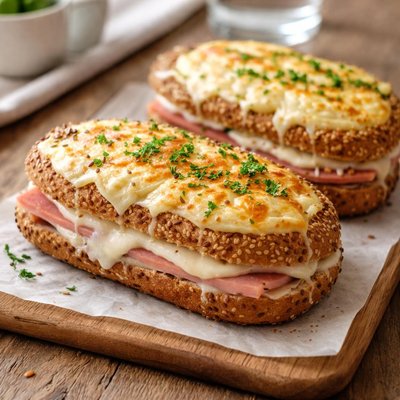 Croque monsieur petit pain brun au graines