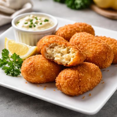 Croquettes with cod fish and cheese