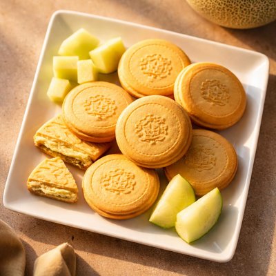 Crown melon flavored cookies