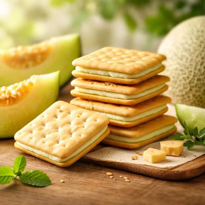 Crown melon flavored cream crackers