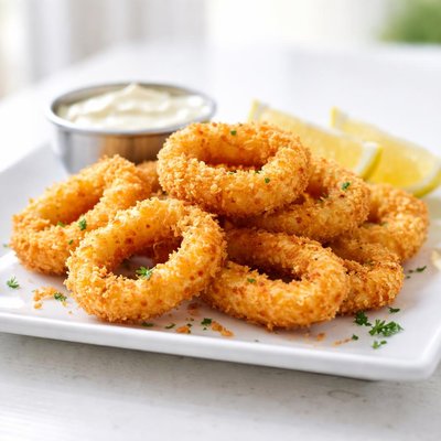 Crumbed calamari