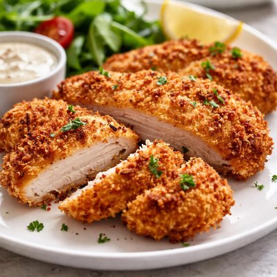 Crumbed chicken