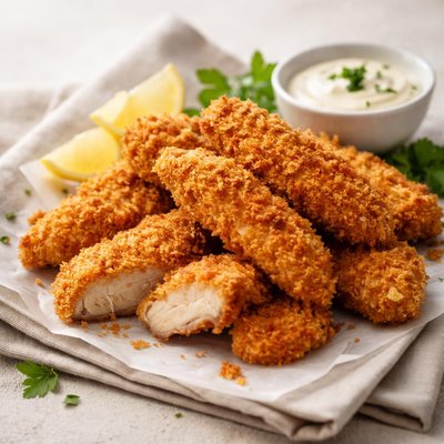 Crumbed chicken peices