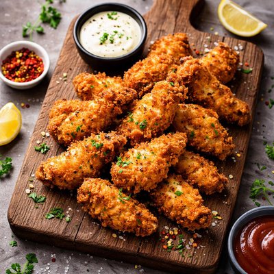 Crumbed chicken wings