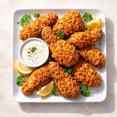 Crumbed fried chicken