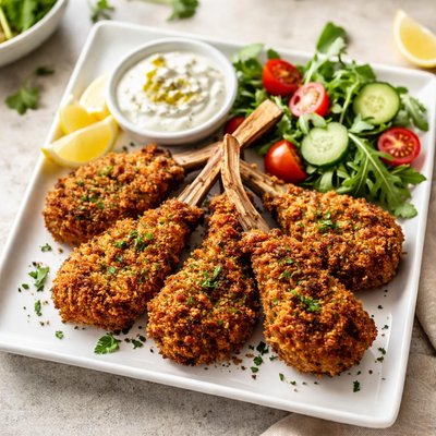 Crumbed lamb cutlets