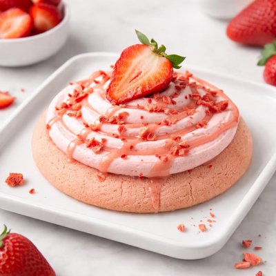 Crumbl cookie strawberry milk