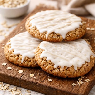 Crumbl iced oatmeal cookie