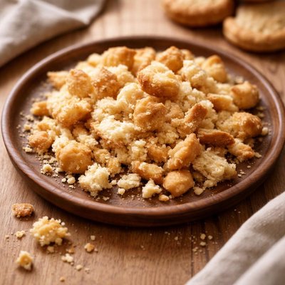 Crumbled biscuit