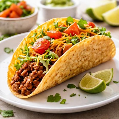 Crunchy beef taco