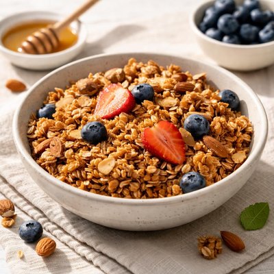 Crunchy oat granola