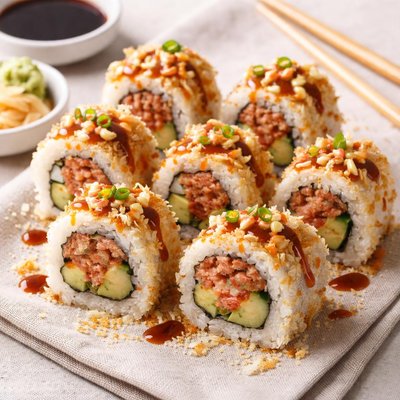 Crunchy spicy tuna roll