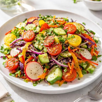 Crunchy vegetable salad