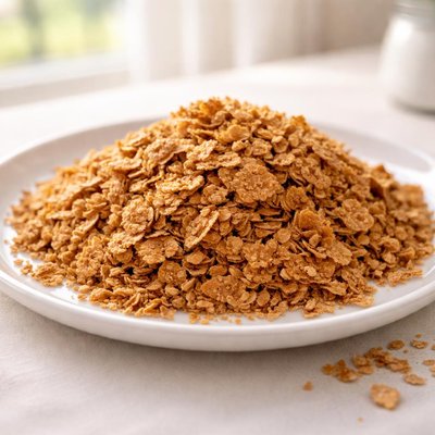Crushed bran flakes