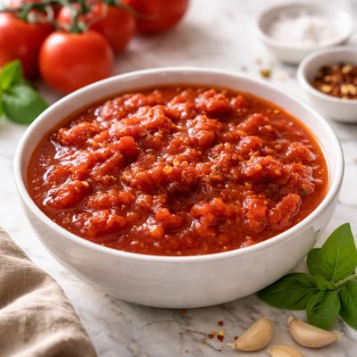 Crushed cooked tomato