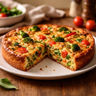 Crustless vegetable quiche