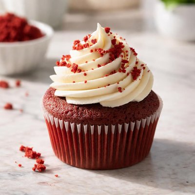 Cub red velvet cupcake