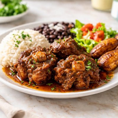 Cuban hut oxtail plate