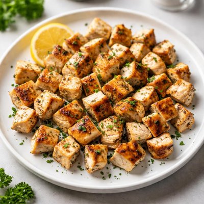 Cubed grilled chicken