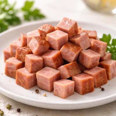 Cubed ham