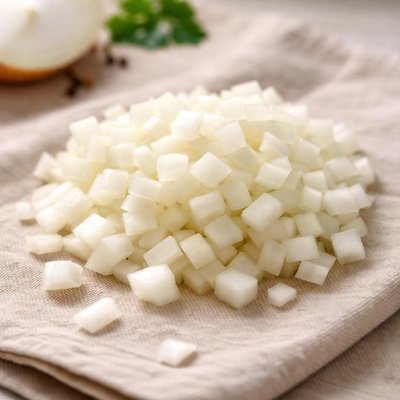 Cubed onion