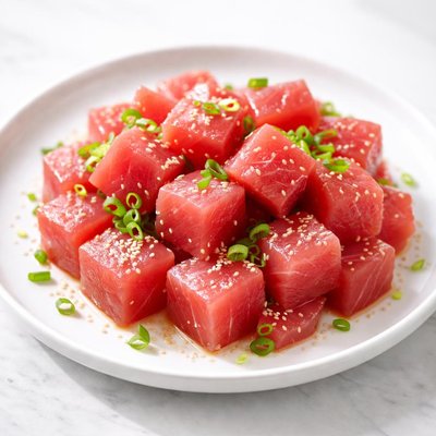 Cubed tuna
