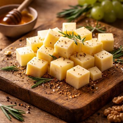 Cubes of cheese