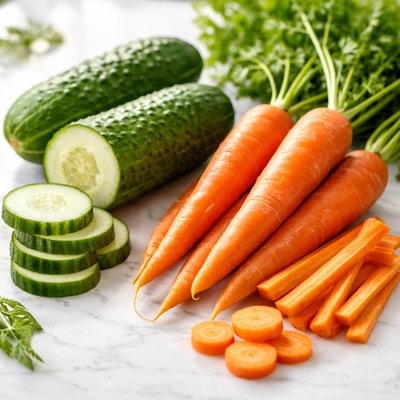 Cucumber and carrot
