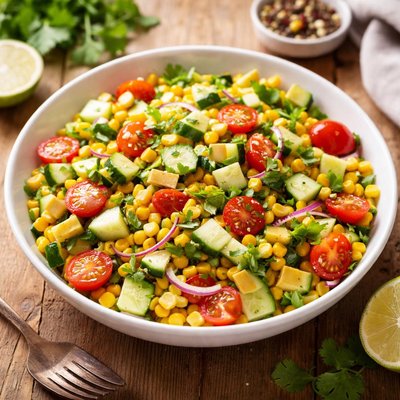 Cucumber and corn salad