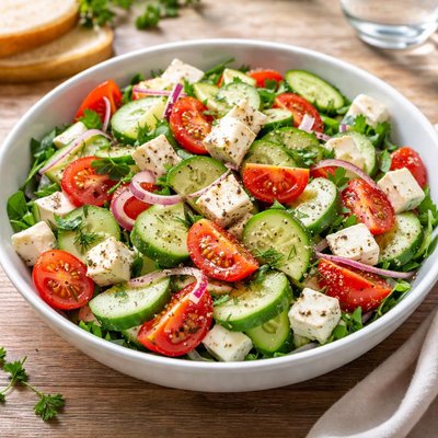 Cucumber and feta salad