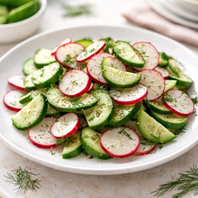 Cucumber and radish salad