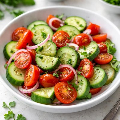 Cucumber and tomato salad
