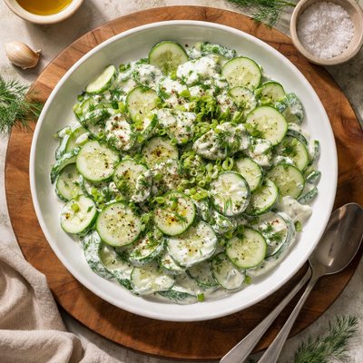 Cucumber and yogurt salad