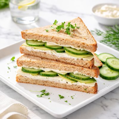 Cucumber cheese sandwich