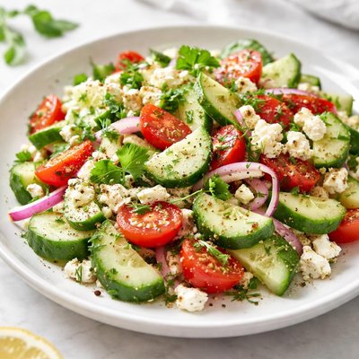 Cucumber feta salad