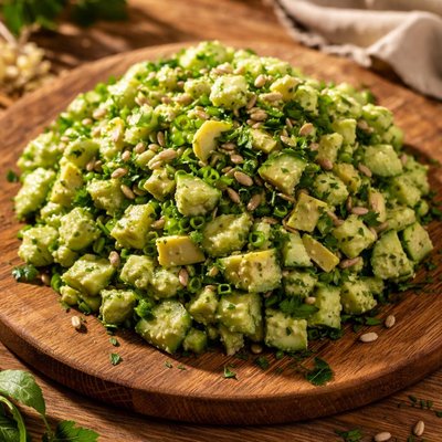 Cucumber green goddess salad