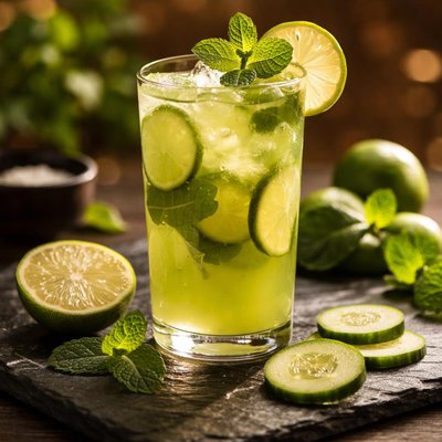 Cucumber lime mint juice