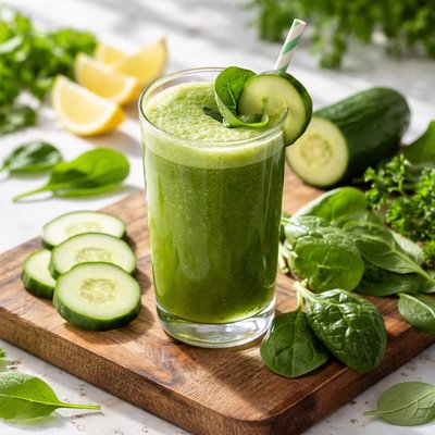 Cucumber spinach juice