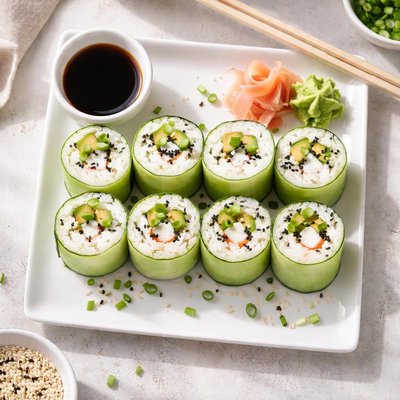 Cucumber sushi rolls