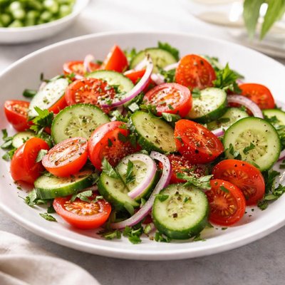 Cucumber tomato salad