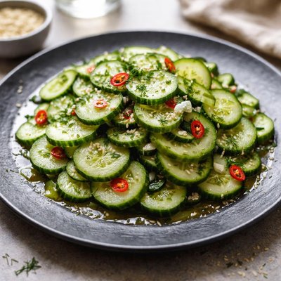 Cucumber vinegar salad