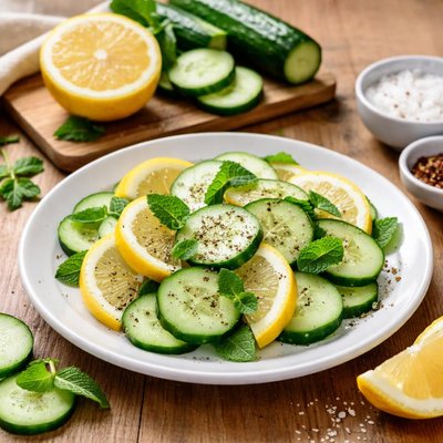 Cucumber with lemon