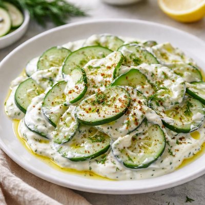 Cucumber with yogurt